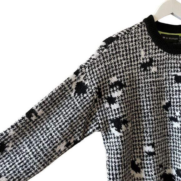 Wildfang Black and White Crew Neck Sweater - Picture 8 of 13